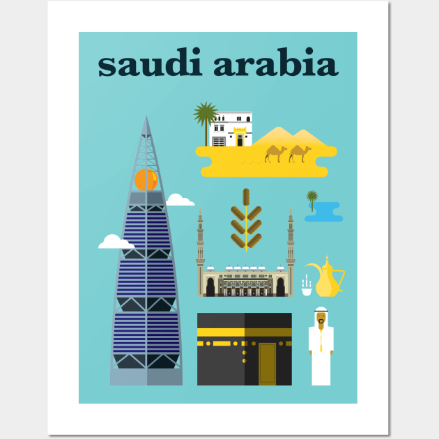 Saudi Arabia poster Wall Art by kursatunsal